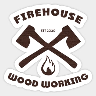 Firehouse Woodworking Company Logo Sticker